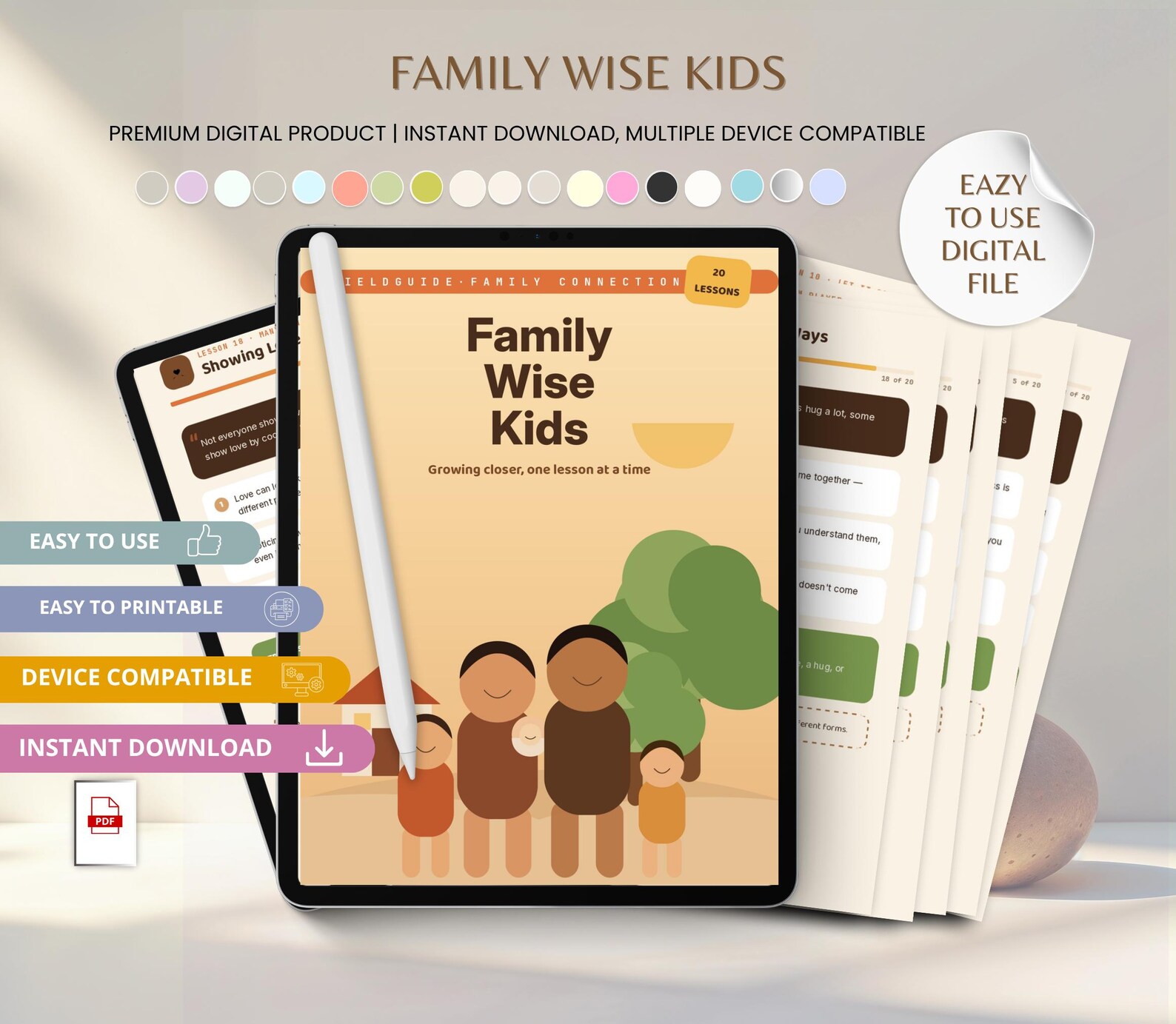 FamilyWise Kids Workbook | Siblings, Respect, Connection Lessons (Digital Download)