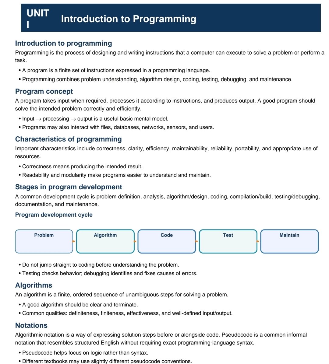 [Last Minute Notes] C Programming Exam Pack — Complete 3 Units | BCA | Easy Notes,smart study in less time 