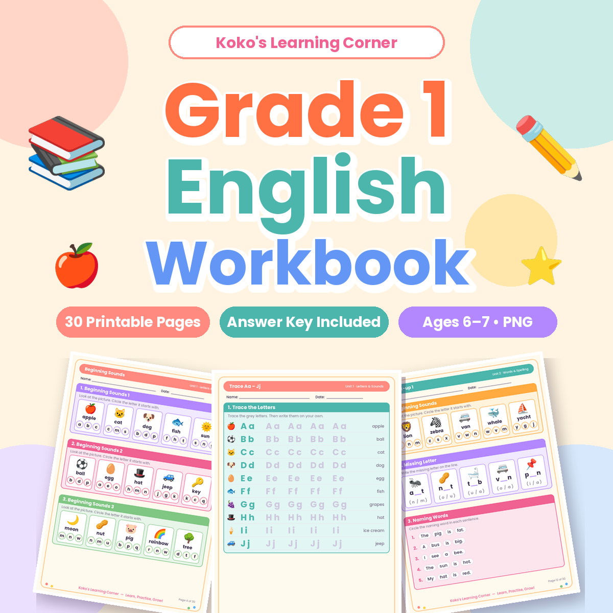 Grade 1 english worksheet by koko's learning corner 